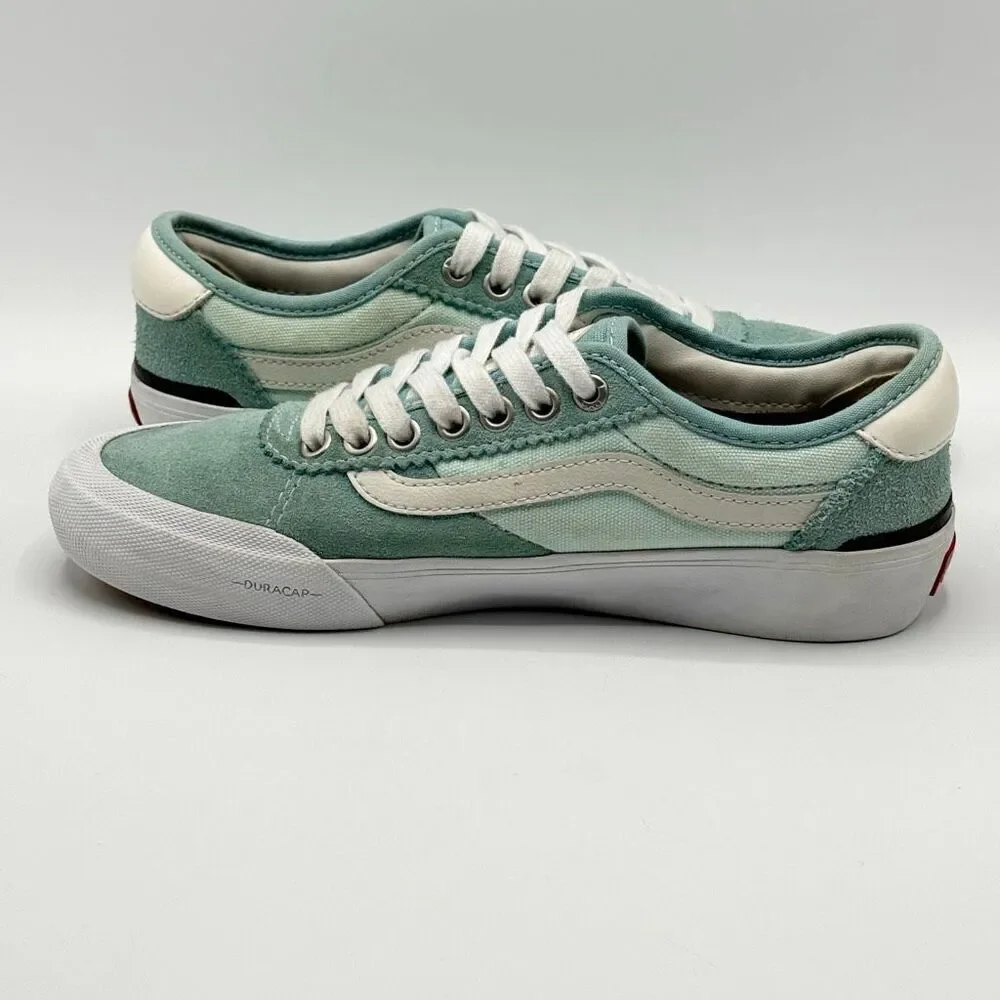 Vans Chima Pro 2 Lace Up Skate Sneakers in Teal/Aqua Suede and Canvas - Men’s US